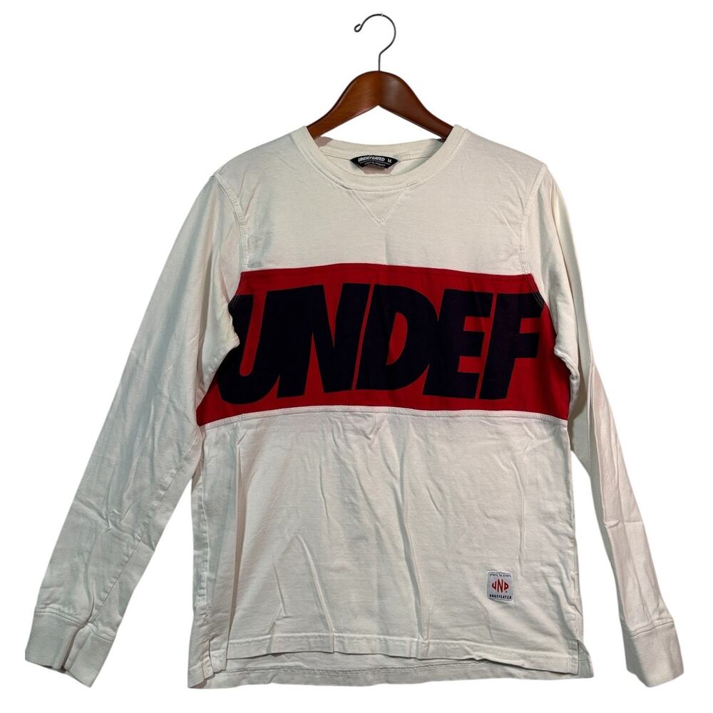 Size M | UNDEFEATED Logo Men's Long Sleeve Crew Neck Tee T-Shirt